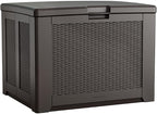 Rubbermaid Medium Resin Outdoor Storage Deck Box Weather Resistant Brown Deck by Rubbermaid