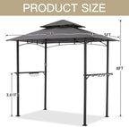 AECOJOY 8' x 5' Outdoor Grill Gazebo Canopy, BBQ Canopy - Image 7