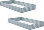 2 Pack 6x3x1FT Galvanized Raised Garden Beds Kit Outdoor Metal Gardening - Image 6