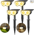 Consciot Solar Spot Lights Outdoor, 16 LEDs IP67 Waterproof, Auto On/Off by Consciot