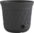 Suncast 8 Pack 14" x 12" Round Resin Decorative Weatherproof Outdoor Hideaway - Image 2