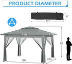 ECOTOUGE 11FT Pop Up Gazebo, Canopy Tent - Image 6