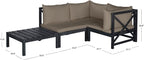 SAFAVIEH Outdoor Collection Lynwood Dark Slate Grey and Taupe Modular Outdoor - Image 2
