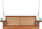 Amish Casual 5 Foot Roll Back Heavy Duty Wooden Porch Swing - Image 2