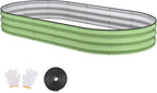 Raised Garden Bed, Oval Metal Planter Box by Patiobay
