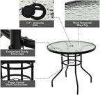 Tangkula 32" Round Outdoor Table - Image 6