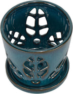 W&W Orchid Pot with Holes and Saucer - Image 3