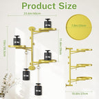 iDavosic.ly Rotating Window Plant Shelves, 3-Tier Metal Wall Stand - Image 3