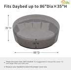 Easy-Going Heavy Duty 600D Outdoor Daybed Cover 88 Inch UV Resistant Patio - Image 2
