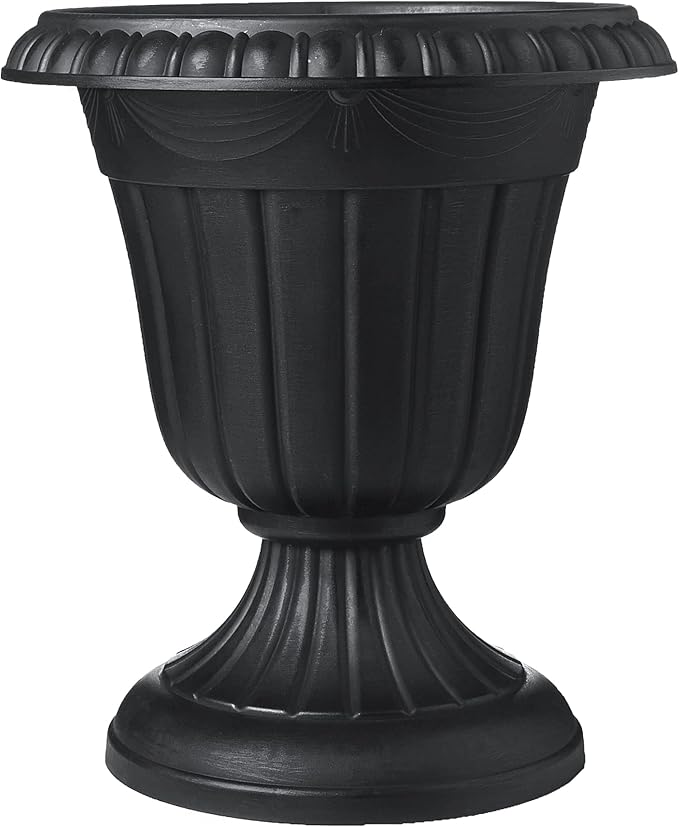 Arcadia Garden Products PL10BK Classic Traditional Plastic Urn Planter by Unknown