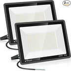 200W LED Flood Light 2 Pack, 22500lm Super Bright Security Lights, IP66 by XYCN