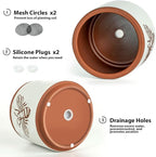 YBX Terracotta Pots Inch with Drainage Holes, Bee Decor, Ceramic Pots - Image 5