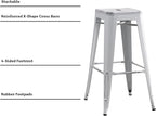 AC Pacific 30” Metal Backless Barstool Set of 2 – Country Rustic Style - Image 5