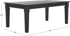 SAFAVIEH Couture Outdoor Collection Martinique Black Solid Wood Patio Coffee - Image 4
