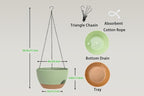 Hanging Planters 3-Pack, 8 Inch Self-Watering Hanging Pots - Image 2