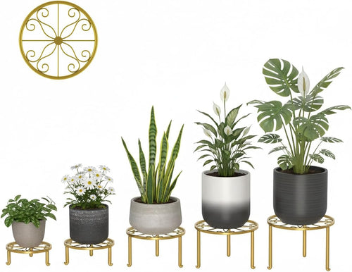 5 Pack Metal Plant Stand Home Flower Stand Shelf - Image 2