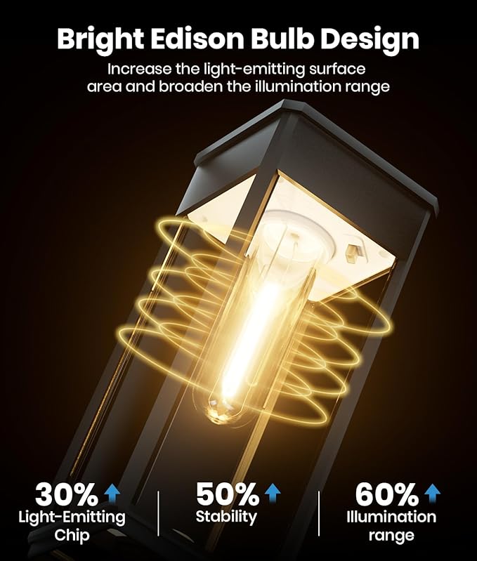 Solar Pathway Lights Outdoor, 4 Pack Bright Solar Lights Outdoor, IP65 - Image 5