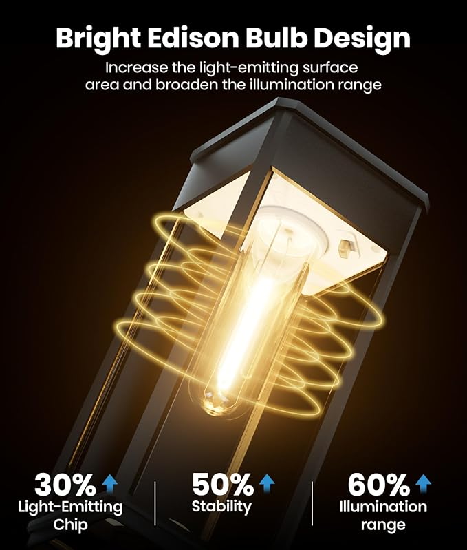 Solar Pathway Lights Outdoor, 2 Pack Bright Solar Lights Outdoor, IP65 - Image 5