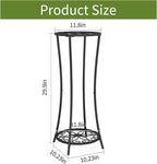 YINMIT Plant Stand Indoor Outdoor, 2 Tier Metal Potted Holder Rack, Flower Pot - Image 3