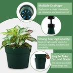 15 Pack 4/6/8 Inch Plant Nursery Pots, Sturdy Plant Pots - Image 3