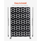 VEVOR Metal Privacy Screen, Outdoor Privacy Screens 5-Panel, Freestanding - Image 5