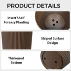 23.6" Tall Planters for Outdoor Plants, Large Outdoor Planters for Front Porch - Image 3