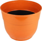 Garden Elements Indoor/Outdoor Glazed Brushed Happy Plastic Planter, Bright - Image 2