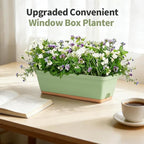 Window Box Planter, 6 Pack Plastic Vegetable Flower Window Planters Boxes 16 - Image 4