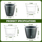 Self Watering Pots for Indoor Plants, Small African Violet Pots - Image 3