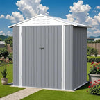 Greesum 6×4FT Outdoor Storage Shed, Metal Patio Storaged Sheds - Image 2