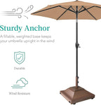 Best Choice Products Fillable Mobile Umbrella Base, Heavy Duty Base, Square - Image 3