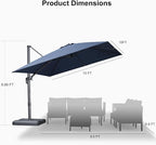 PURPLE LEAF 10 FT Outdoor Umbrella - Image 9