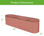 Best Choice Products 8x2x2ft Metal Raised Garden Bed, Oval Outdoor Deep Root - Image 7