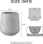 Kante 11.6" Dia Round Concrete Planter, Outdoor Indoor Large Plant Pots - Image 5
