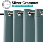 NICETOWN Greyish Blue Blackout Outdoor Curtains - Image 2