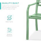 Best Choice Products Outdoor Bench Steel Garden Patio Porch Furniture - Image 4