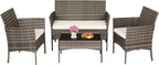 FDW Outdoor Patio Furniture Set Wicker Patio Set PE Rattan Furniture Bistro Set by FDW