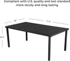 Grand patio 7-Piece Outdoor Dining Set, 6 Leather-Look Wicker Swivel Patio - Image 7