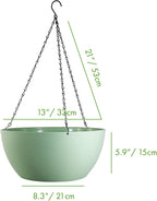 WOUSIWER 13 inch 2 Pack Large Hanging Planters - Image 2