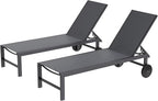 Shintenchi 2 PCS Outdoor Chaise Lounges Chair by Shintenchi