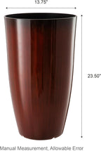 Glitzhome 23.5" H Oversized Tall Planter, Gradient Red Faux Ceramic Finish - Image 8