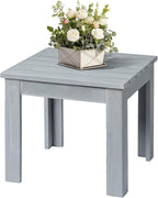VINGLI Outdoor Wooden Side Table, Square Patio Side Table, Small Outdoor Table - Image 4