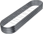 Land Guard 8×2×1ft Galvanized Raised Garden Bed Kit, 108 Gallon Capacity Raised by LandGuard