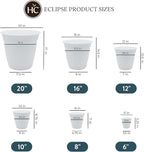 The HC Companies 8 Inch Eclipse Round Planter Pots - Image 3