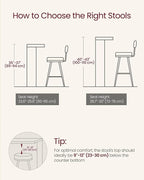 VASAGLE Set of 2 Bar Stools, Bar Height Stools, 29.1 Inches Tall Barstools - Image 8