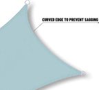 SUNNY GUARD Waterproof Sun Shade Sail 6.5' x 10' Sky Blue Rectangle UV Block - Image 4