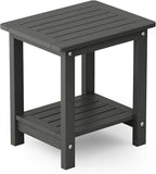 YEFU Outdoor Side Table for Patio: 16" HIPS Weather by YEFU
