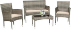 PayLessHere Outdoor Furniture Set 4 Pcs Modular Patio Furniture Set Water by PayLessHere