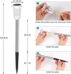 Solar Outdoor Lights, 10 Pack Waterproof Stainless Steel Solar Stake Lights - Image 4