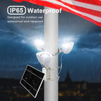 Solar Flag Pole Light, 3 Super-Spotlights LEDs, Adjustable Metal Clamps Fits - Image 7